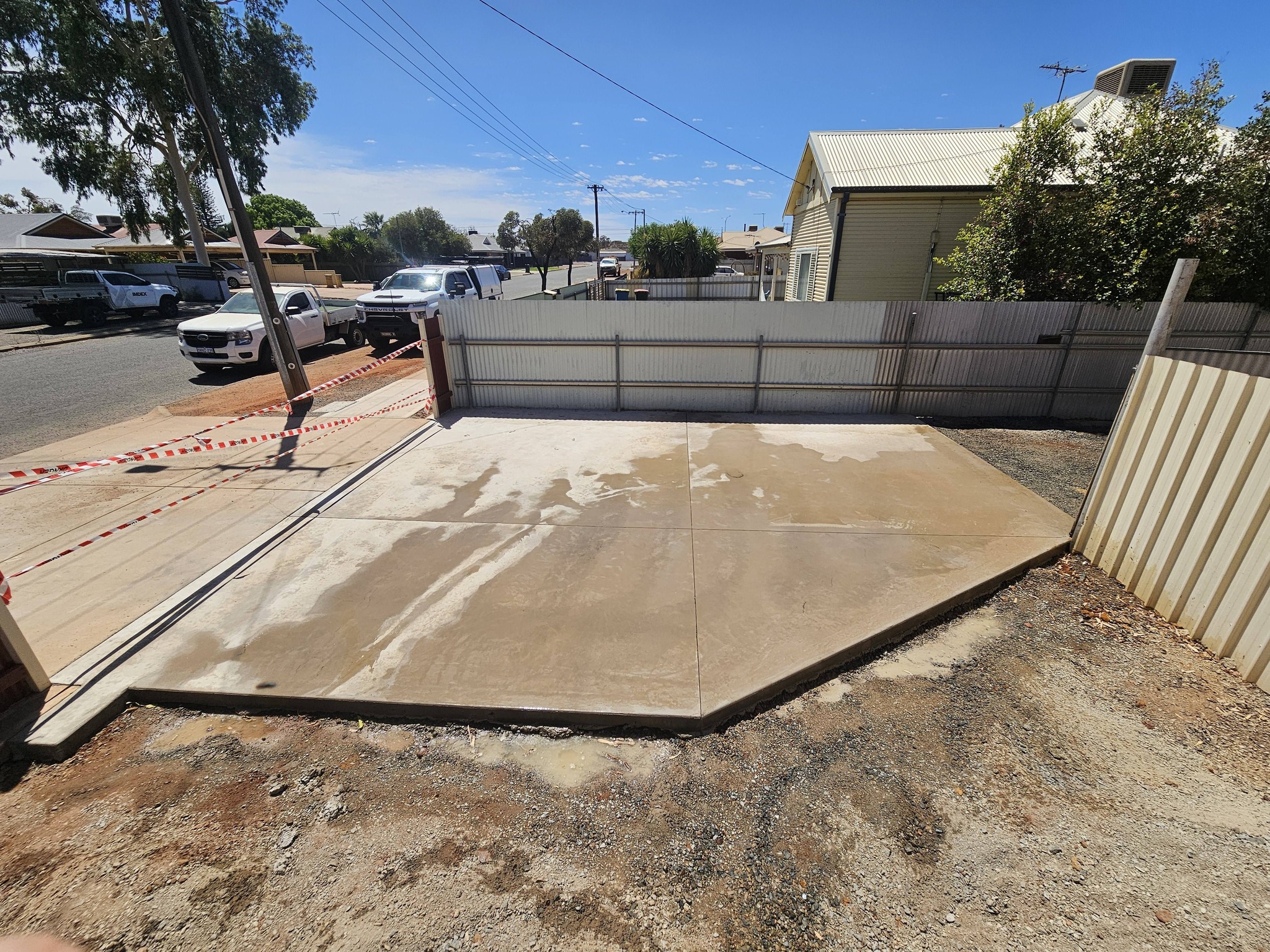 Driveway slab after